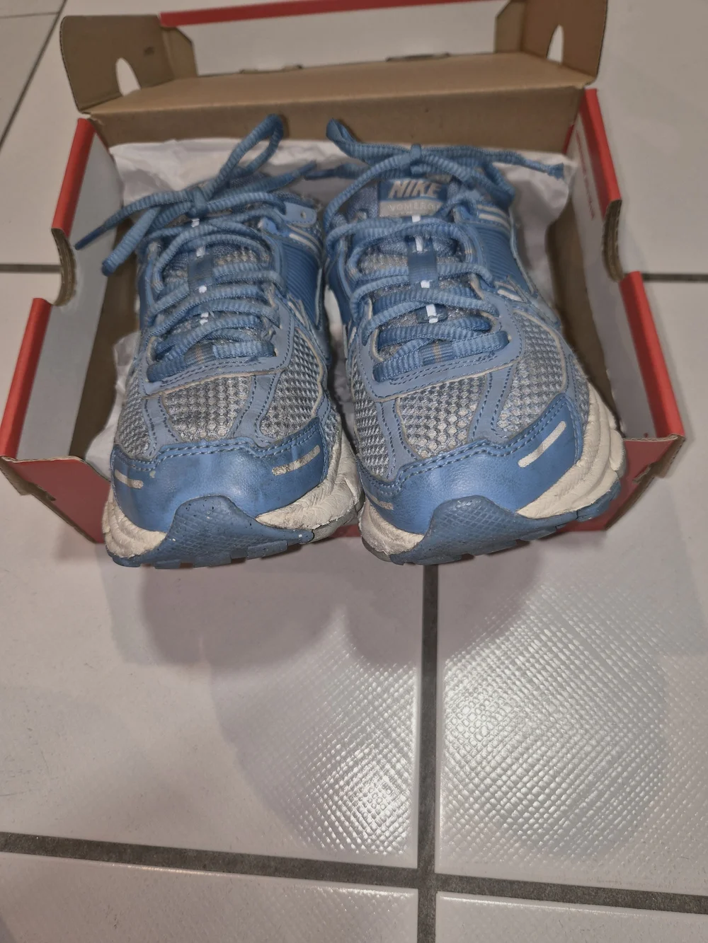 Nike Vomero 5 Kids Light Blue Mesh Athletic Sneakers